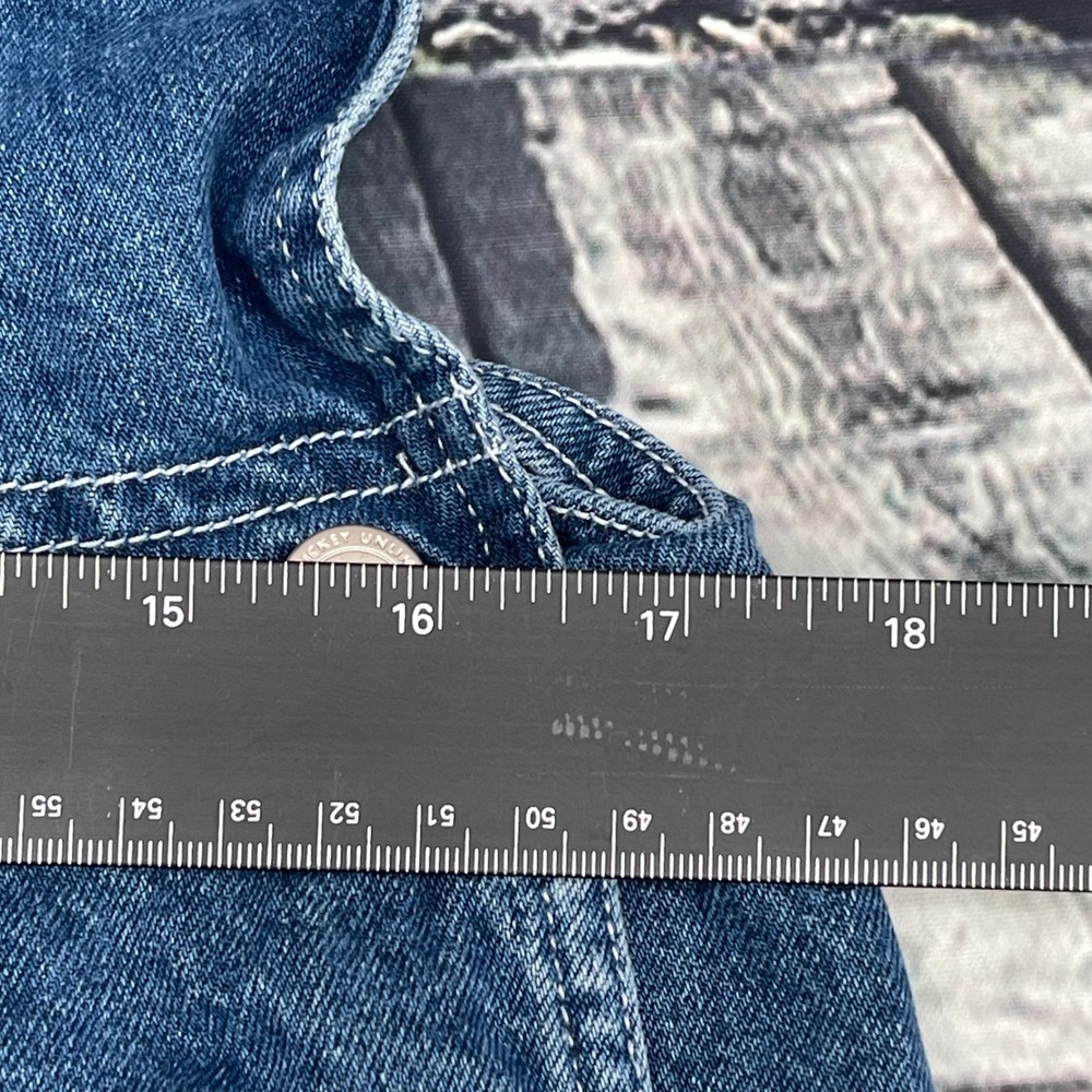 Mickey Unlimited Jerry Leigh Denim Shortalls XL Blue Mickey Mouse Overalls - Picture 5 of 8
